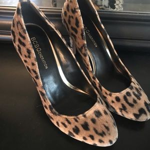 BCBGeneration leopard pump heels